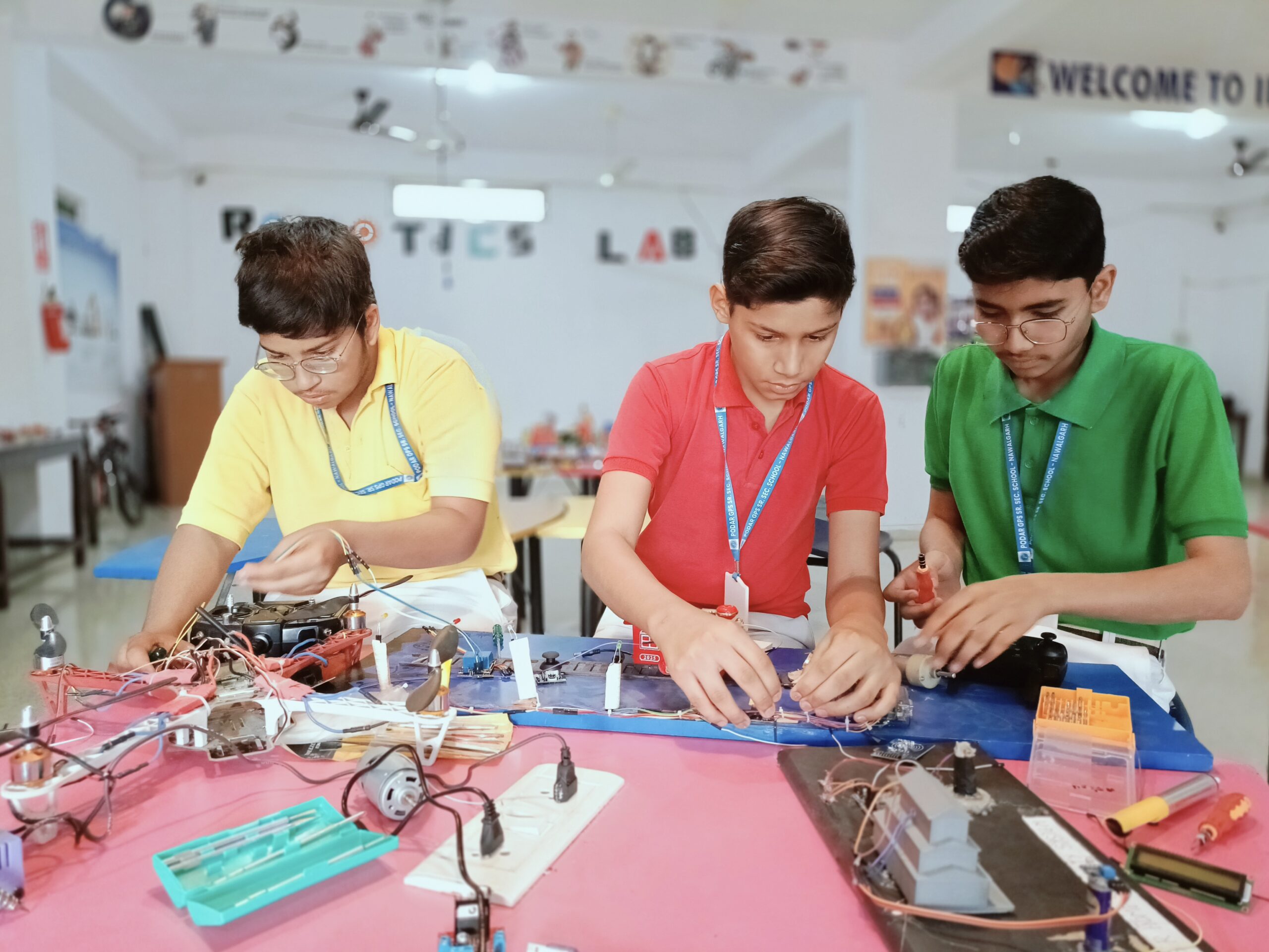 Students engaged in a skills workshop